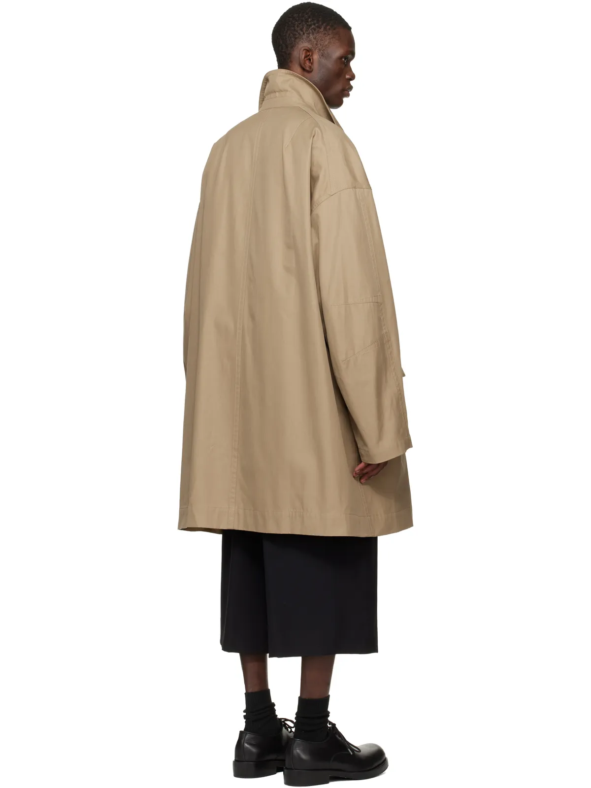 Dries Van Noten ルーズ コットン マックコート - 画像3