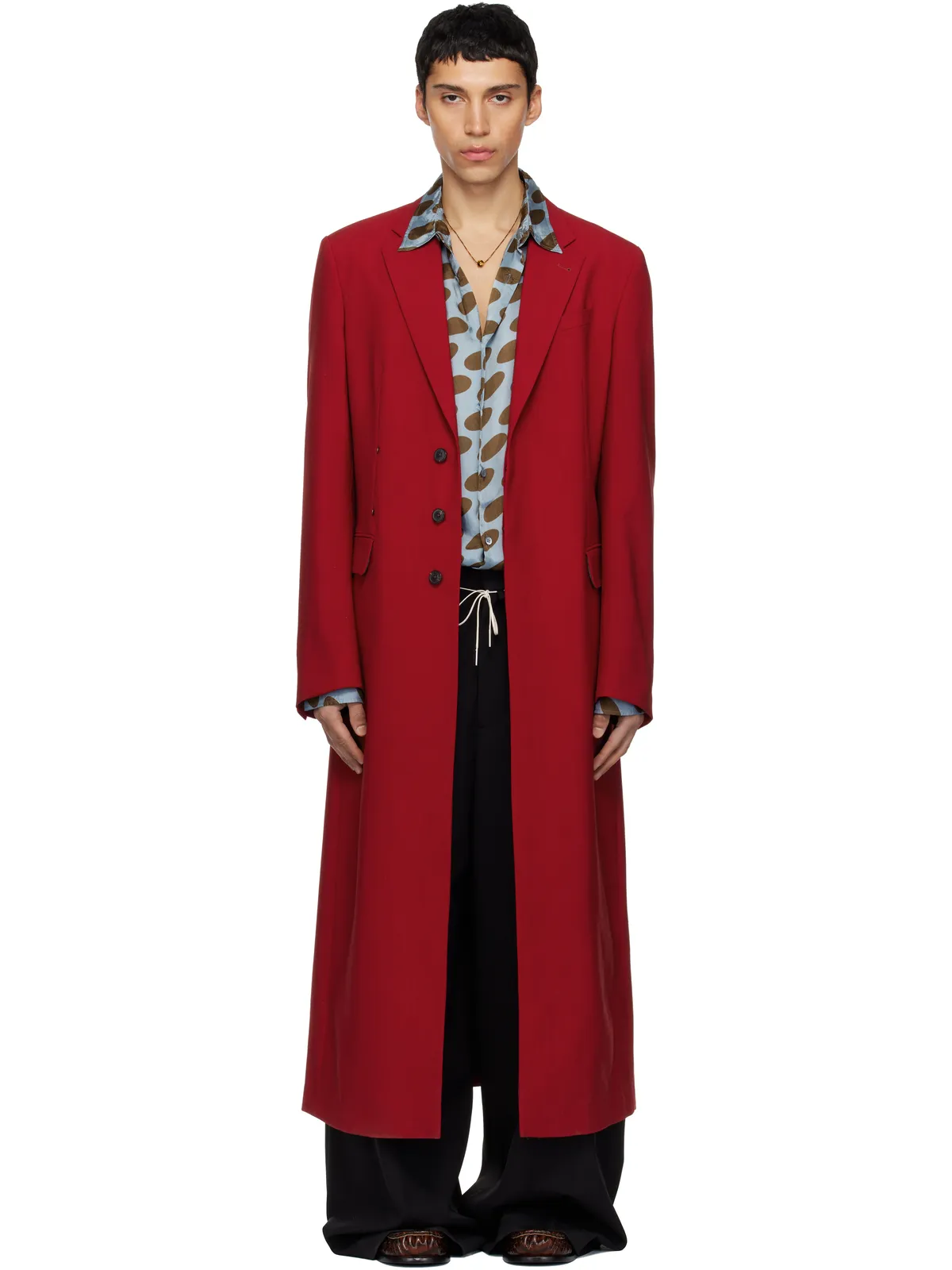 Dries Van Noten ウール ロングコート - 画像1