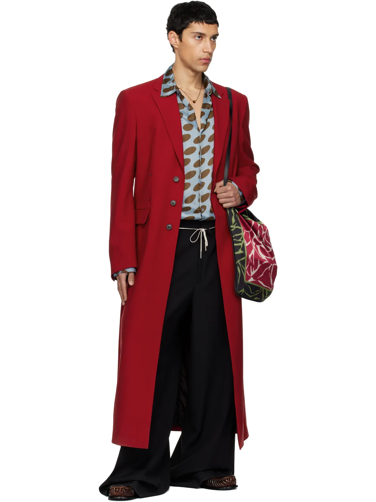 Dries Van Noten ウール ロングコート - 画像4