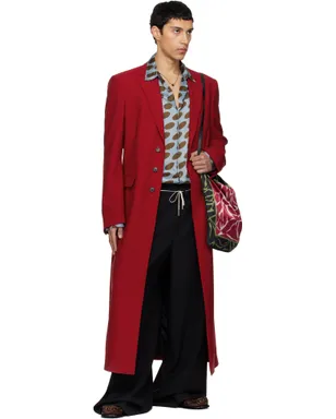 Dries Van Noten ウール ロングコート - サムネイル4