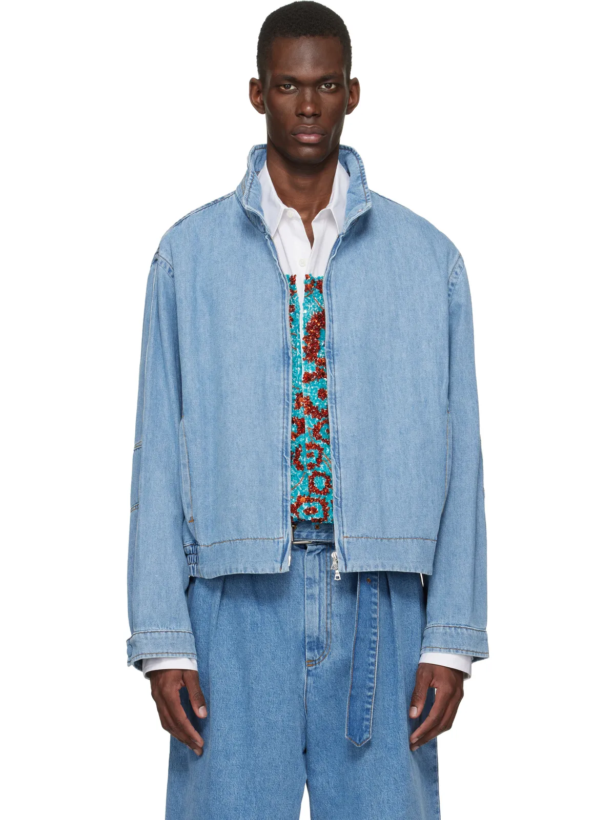 Dries Van Noten ジップアップ デニムジャケット - 画像1