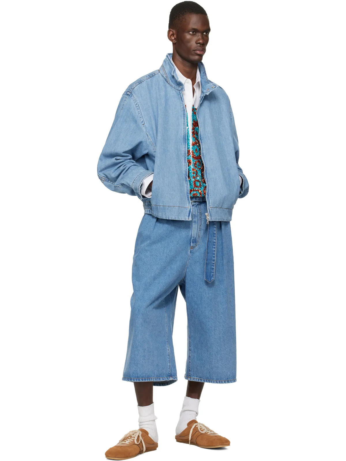 Dries Van Noten ジップアップ デニムジャケット - 画像4