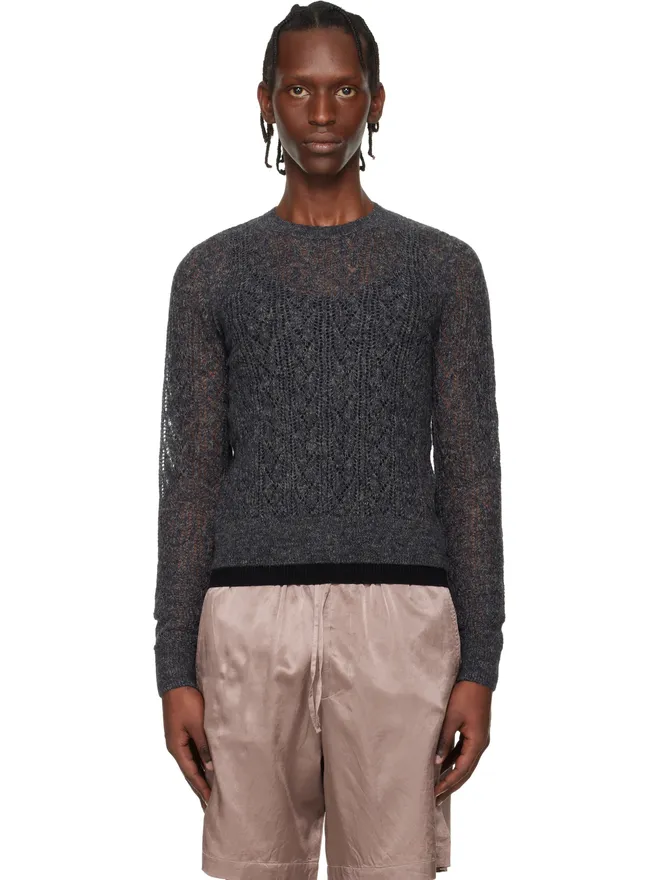 Dries Van Noten Dries Van Noten Lace Stitch Alpaca セーターの商品画像