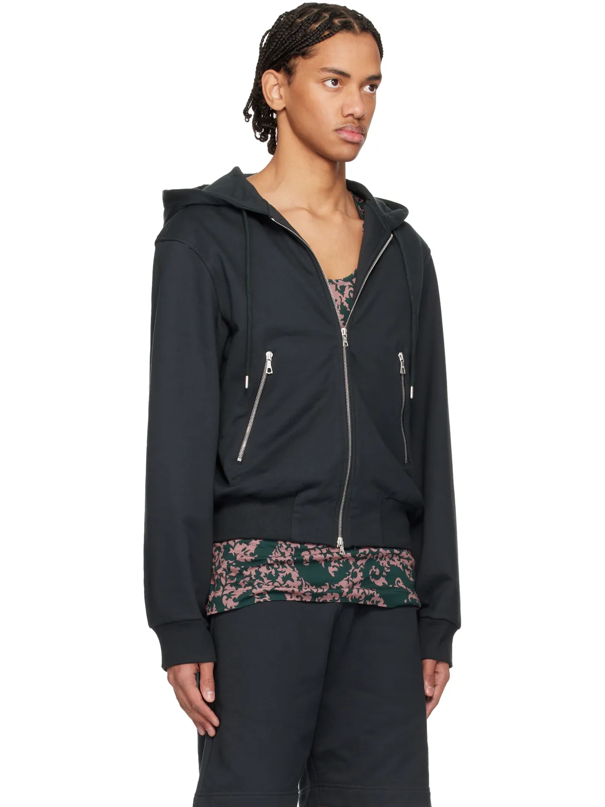 Dries Van Noten ルーズ ジップフーディ - 画像2