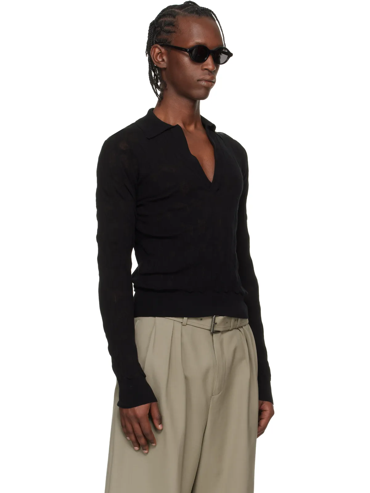 Dries Van Noten ニットポロシャツ - 画像2