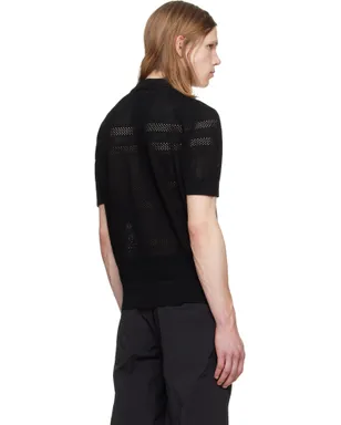 Dries Van Noten メッシュ ニットポロシャツ - サムネイル3