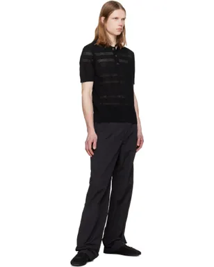 Dries Van Noten メッシュ ニットポロシャツ - サムネイル4