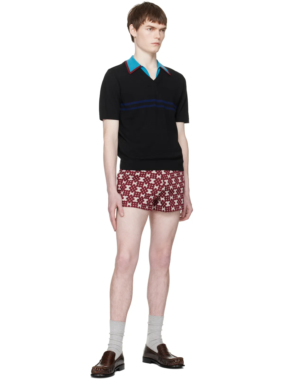 Dries Van Noten メリノウール ニットポロシャツ - 画像4