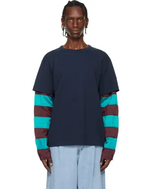 Dries Van Noten コントラスト スリーブ Tシャツ - サムネイル1