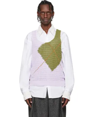 Dries Van Noten アーガイル タンクトップ - サムネイル1