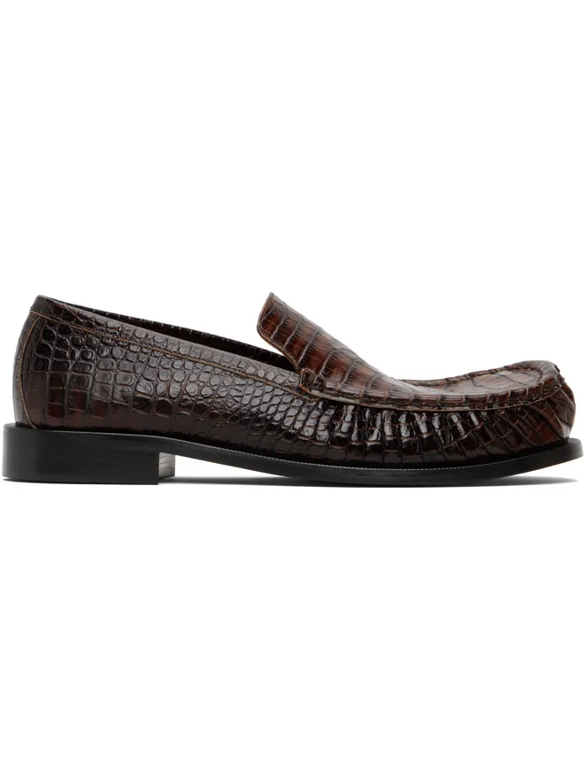 Dries Van Noten Dries Van Noten エンボス レザー ローファーの商品画像