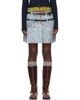 Andersson Bell Python Fade Printed デニム ミニスカート - サムネイル1