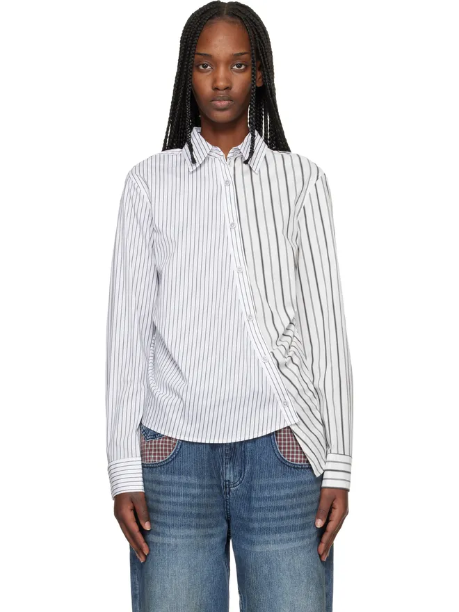 Andersson Bell Andersson Bell Noa Striped Twist-Tuck シャツの商品画像