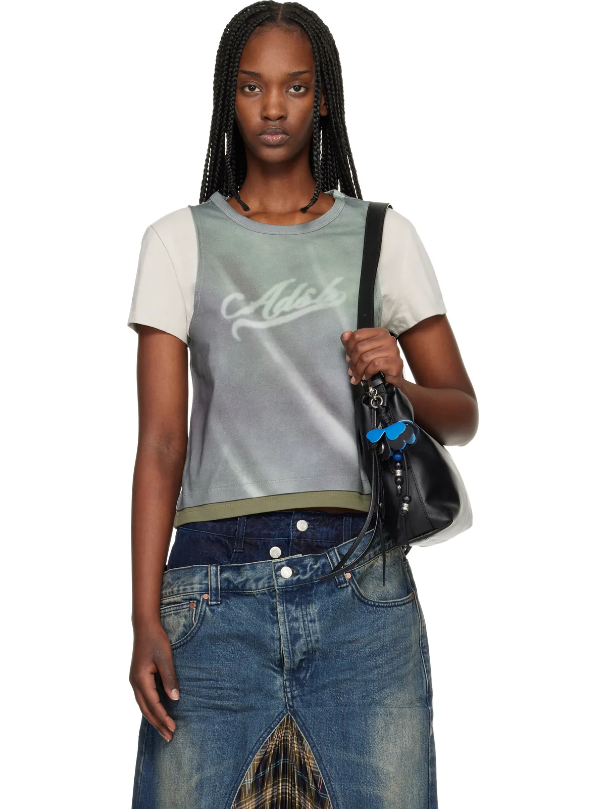 Andersson Bell Washed Printed レイヤード Tシャツ - 画像1