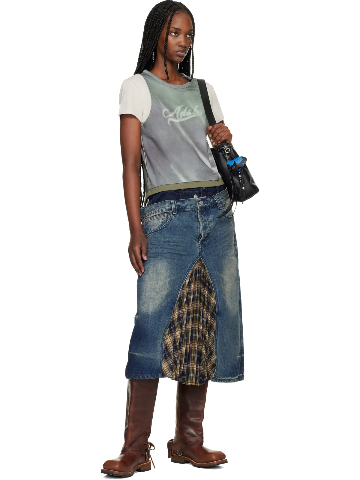 Andersson Bell Washed Printed レイヤード Tシャツ - 画像4