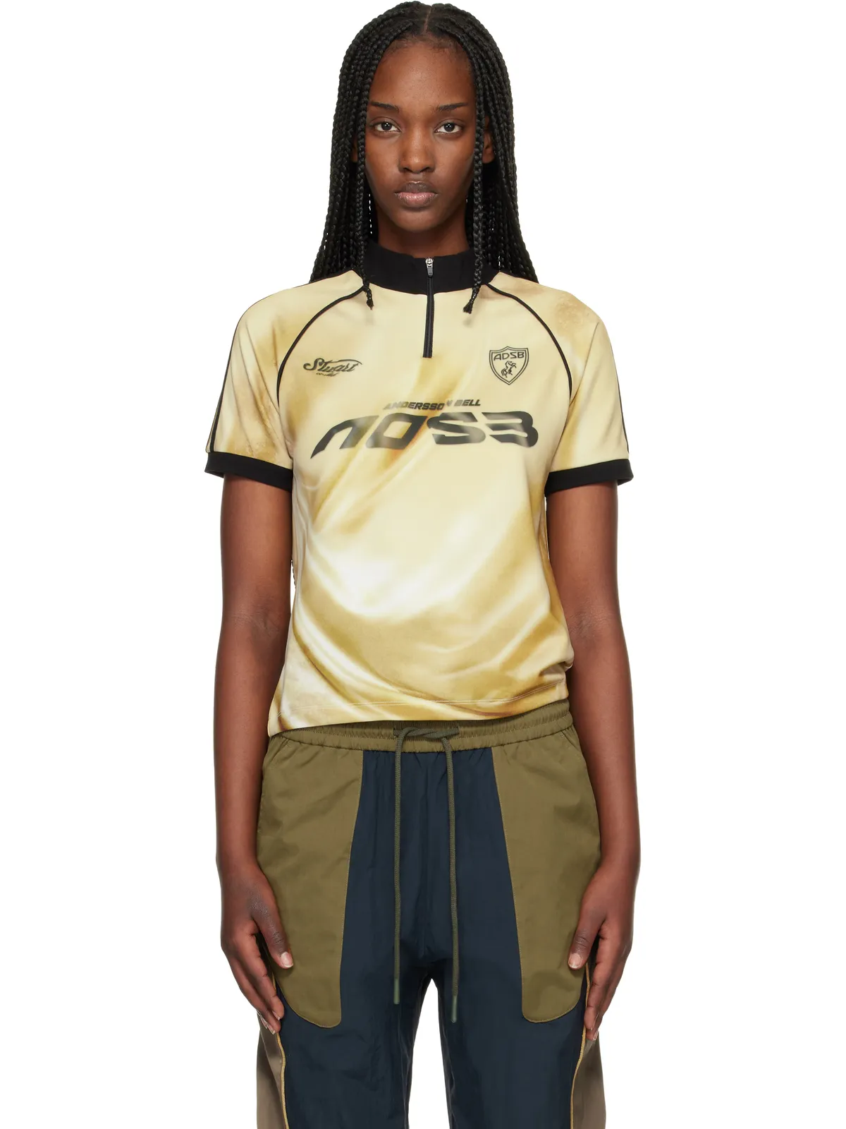 Andersson Bell Printed Football ジップアップ Tシャツ - 画像1