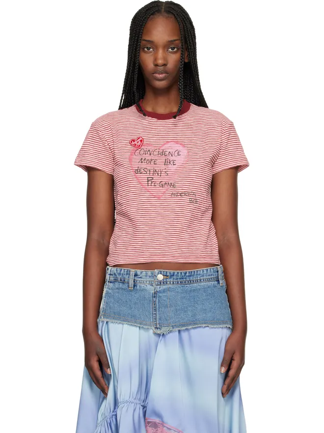 Andersson Bell Andersson Bell Heart Message ボーダー Tシャツの商品画像