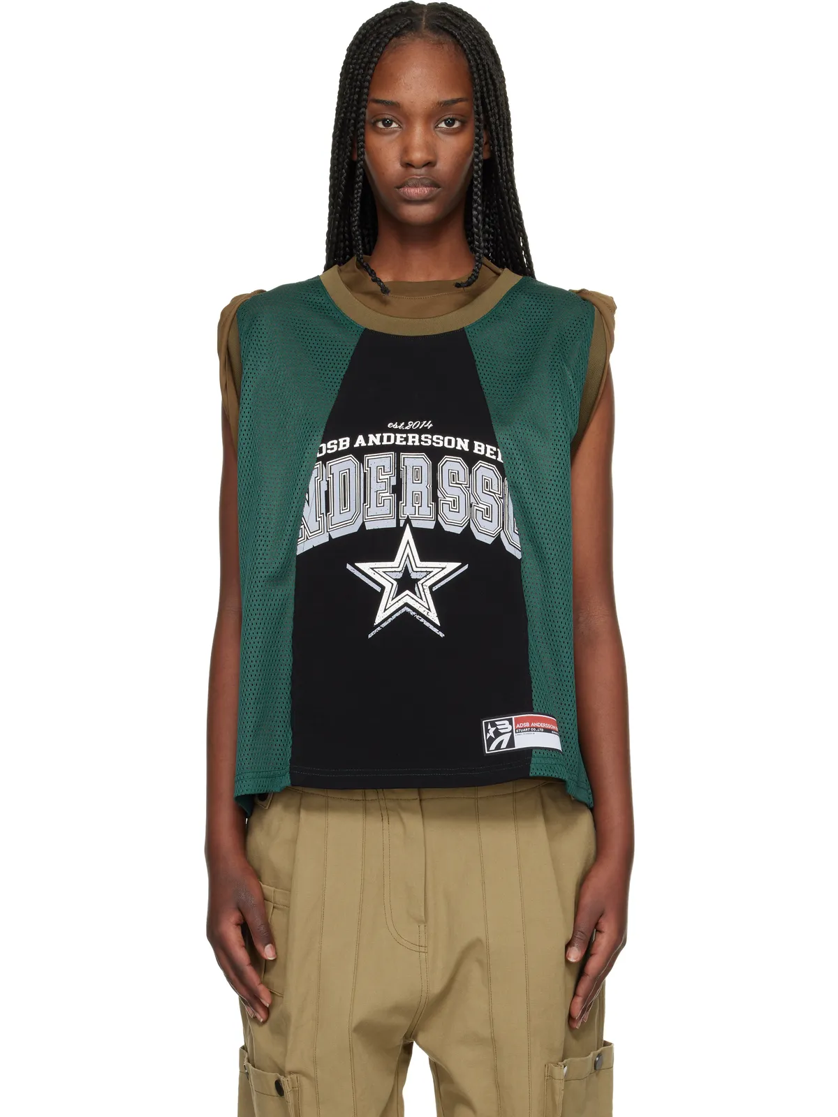 Andersson Bell Layered Roll Up バスケットボールジャージー トップス - 画像1
