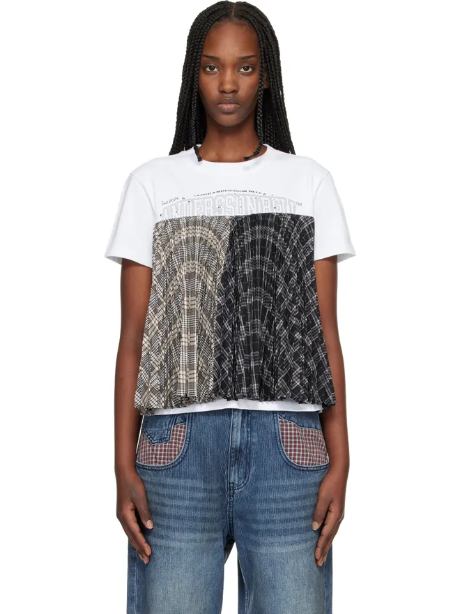 Andersson Bell Andersson Bell SSENSE限定 Studded Pleats Hybrid Tシャツの商品画像