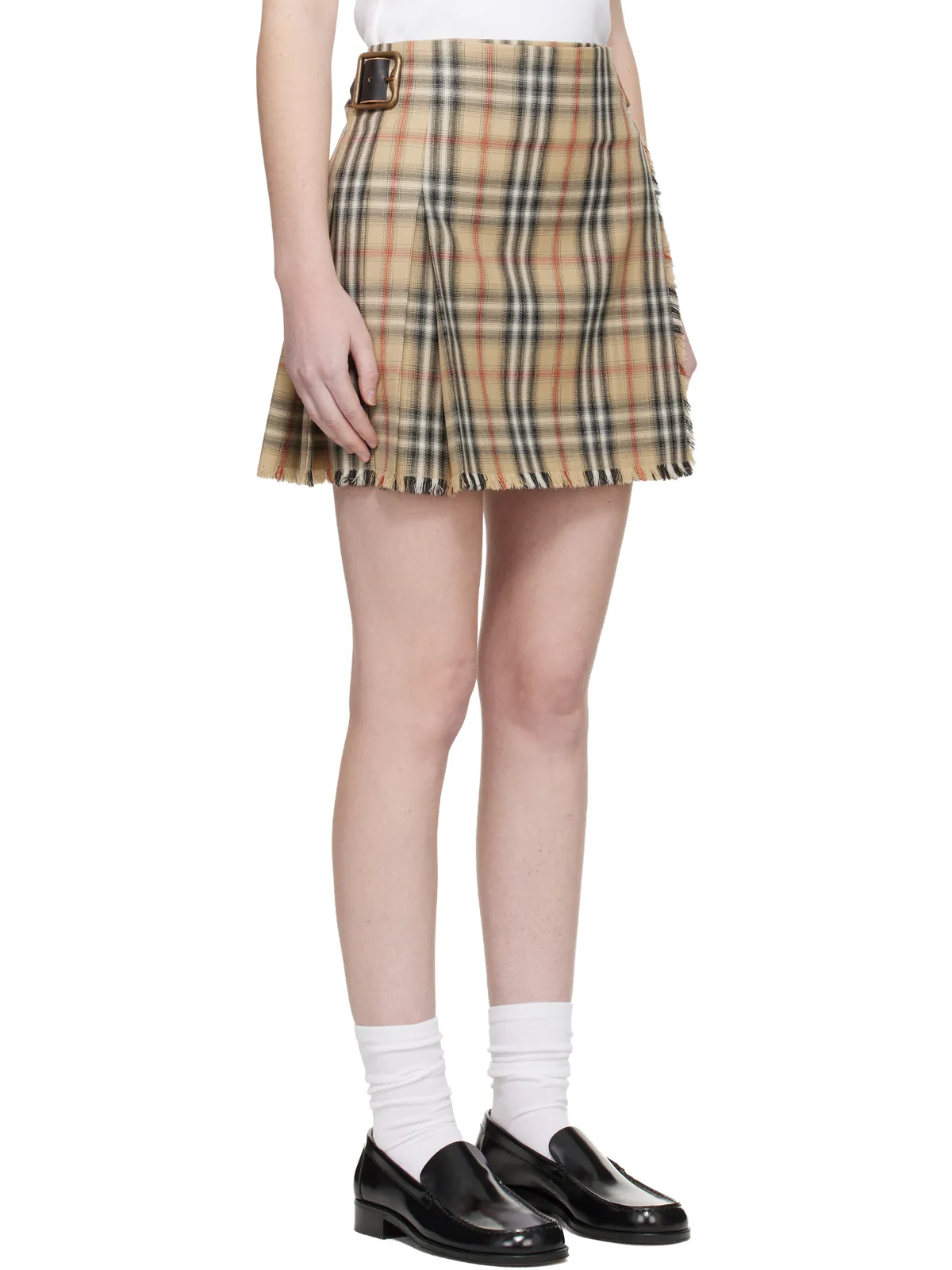Burberry Mini Kilt チェック ウール ミニスカート - 画像2