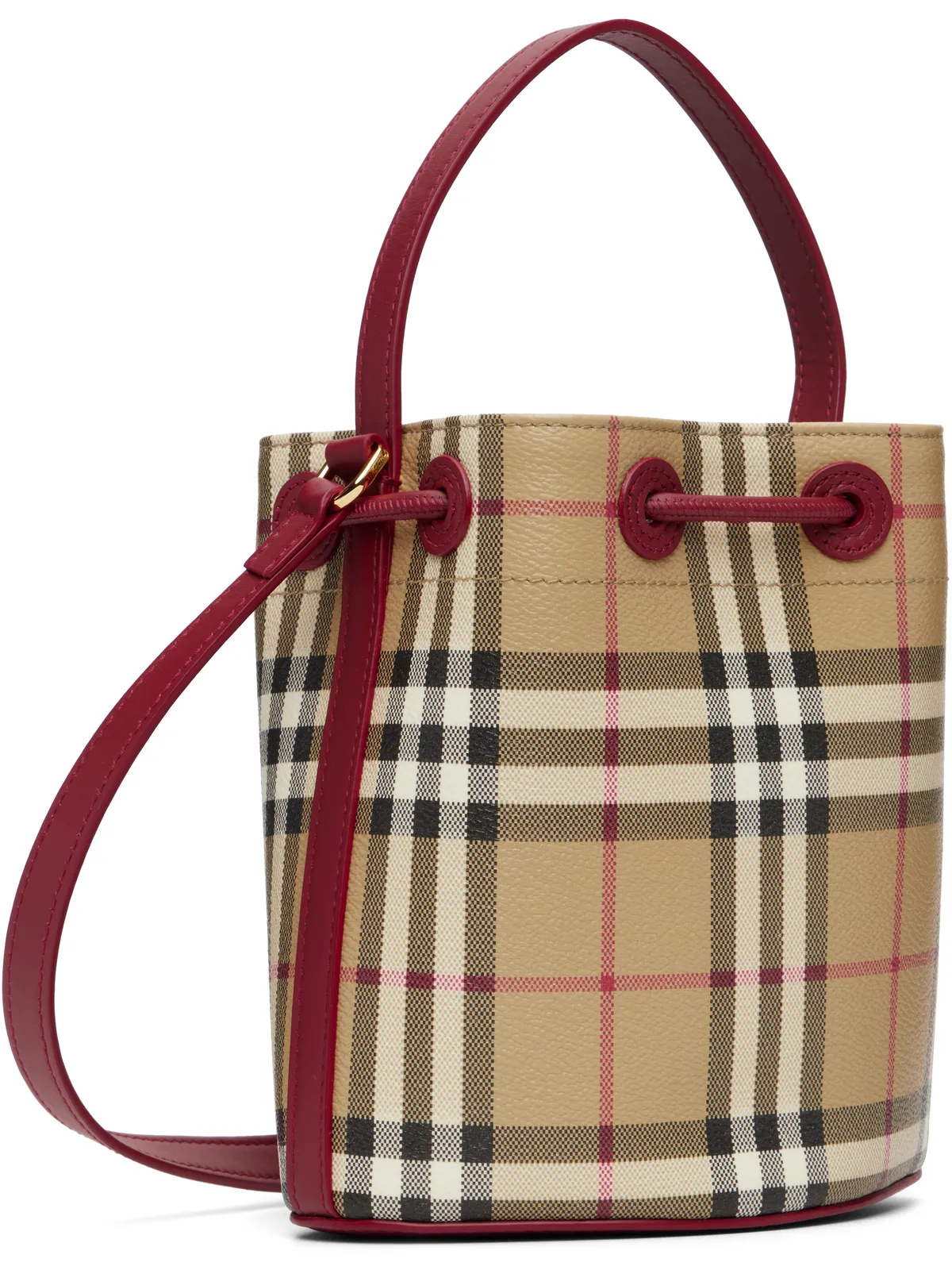 Burberry ミニ チェック バケットバッグ - 画像3