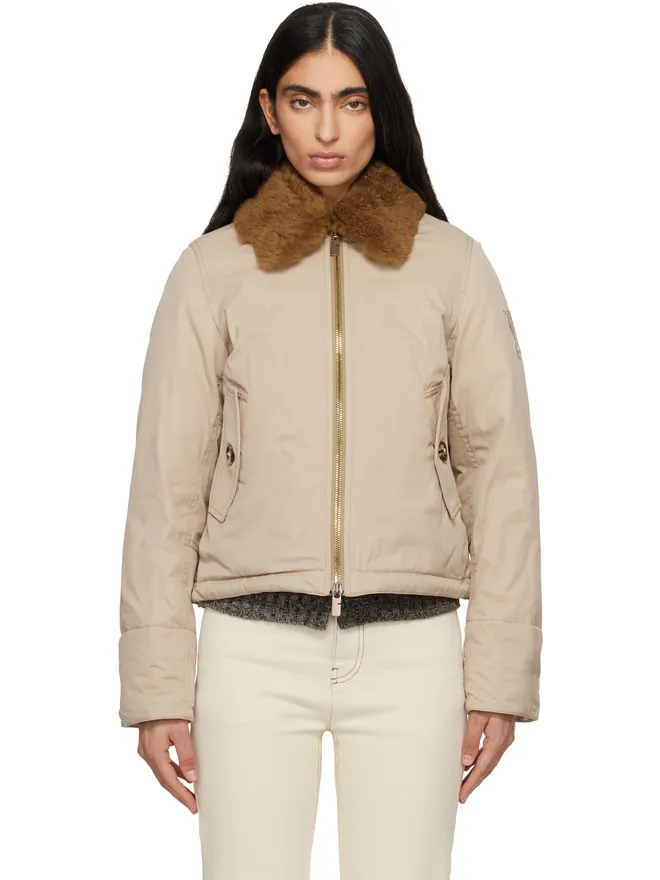 Burberry Burberry シアリングカラー ギャバジン ダウン ボンバージャケットの商品画像
