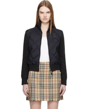 Burberry Check-Stitch ナイロン＆ウール ボンバージャケット - サムネイル1