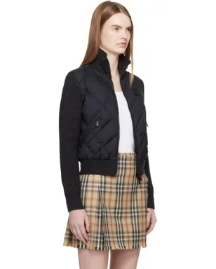 Burberry Check-Stitch ナイロン＆ウール ボンバージャケット - サムネイル2