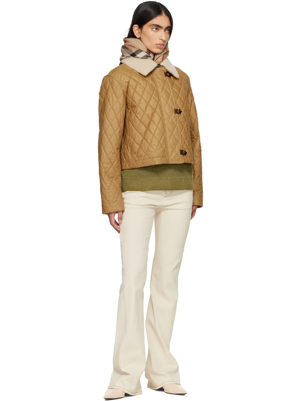 Burberry ハイウエスト ブーツカット ジーンズ - 画像4