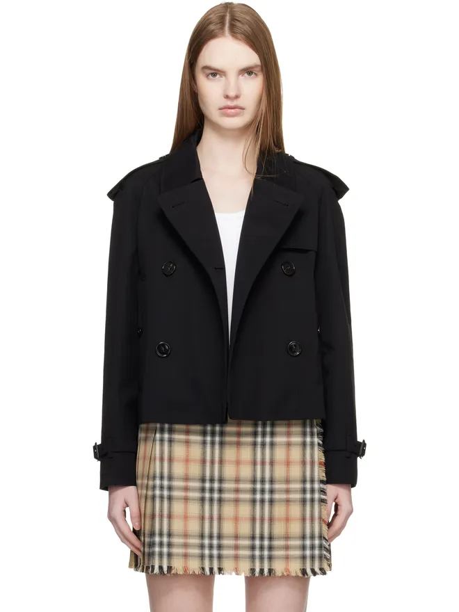 Burberry Burberry クロップド ギャバジン トレンチジャケットの商品画像
