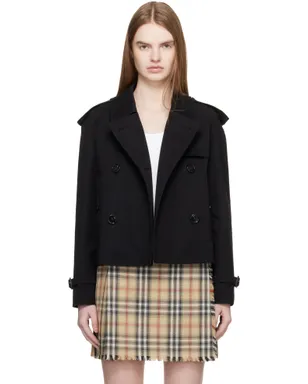 Burberry クロップド ギャバジン トレンチジャケット - サムネイル1