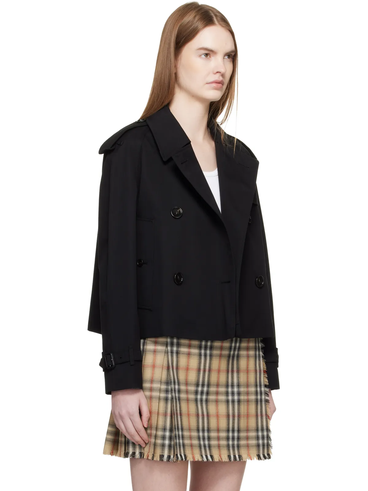 Burberry クロップド ギャバジン トレンチジャケット - 画像2