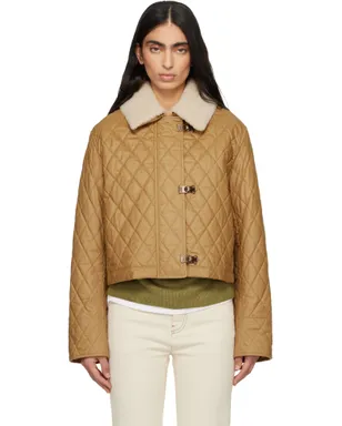 Burberry Howle シアリングカラー キルティング コットン ジャケット - サムネイル1