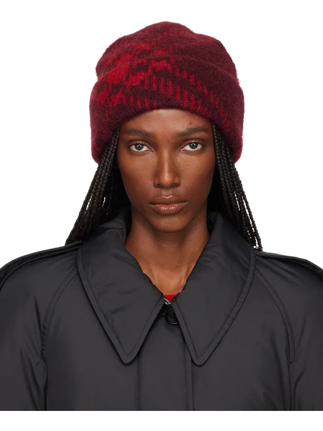 Burberry Burberry チェック モヘア ウールブレンド ビーニーの商品画像