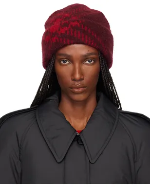 Burberry チェック モヘア ウールブレンド ビーニー - サムネイル1