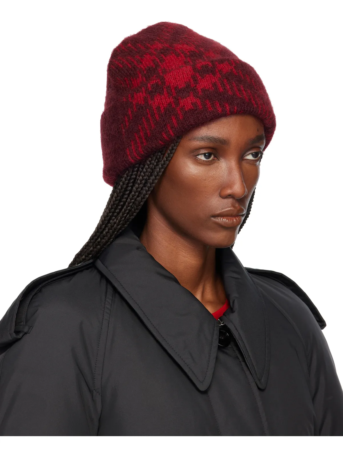 Burberry チェック モヘア ウールブレンド ビーニー - 画像2