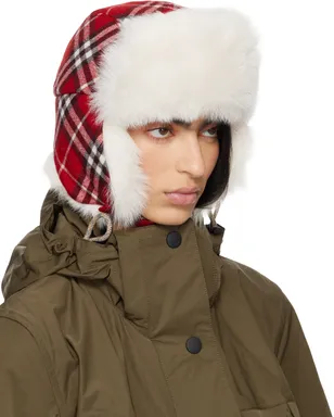 Burberry Trapper チェック ウール ハット - サムネイル2