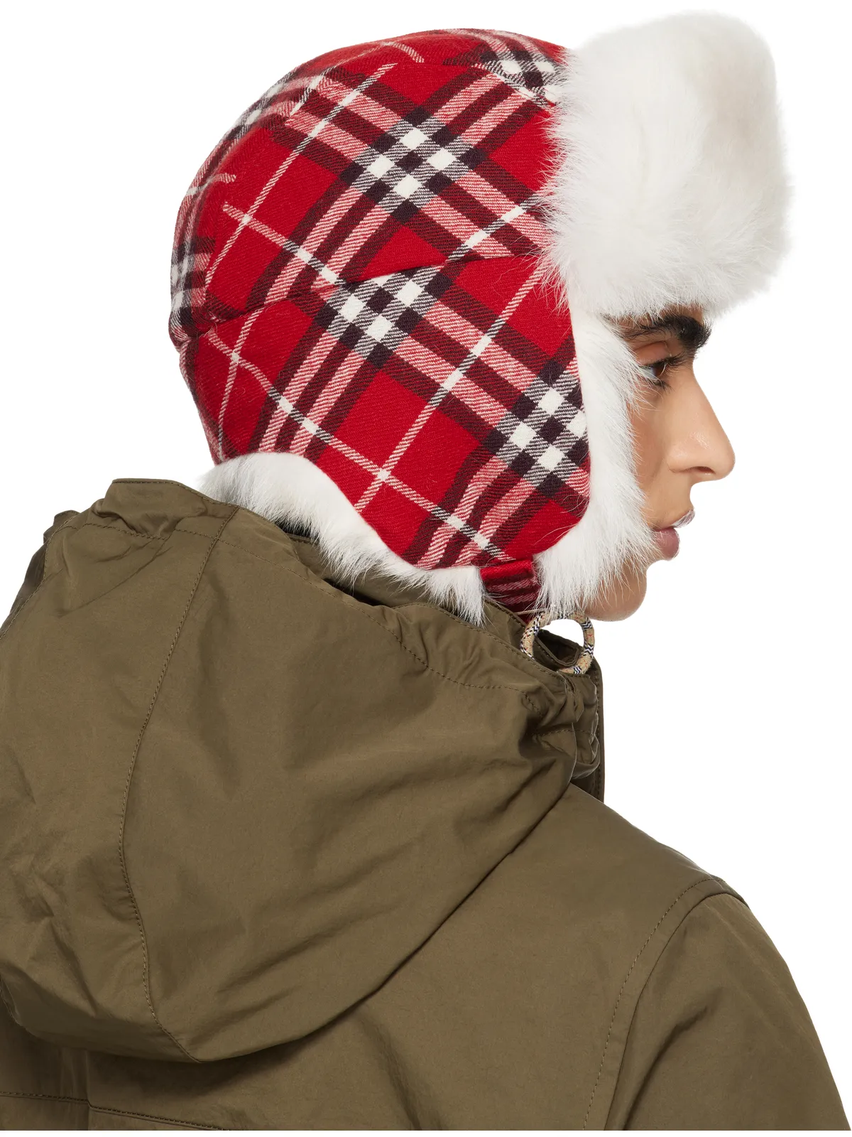 Burberry Trapper チェック ウール ハット - 画像3