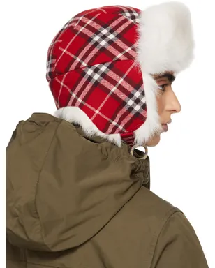Burberry Trapper チェック ウール ハット - サムネイル3