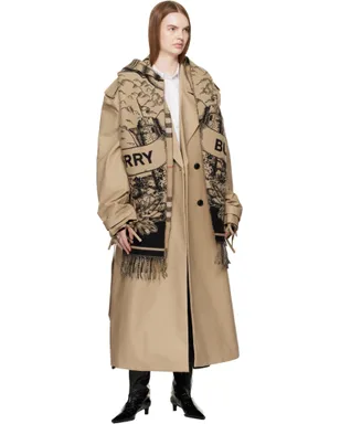 Burberry Reversible EKD カシミヤ ワイド マフラー - サムネイル3