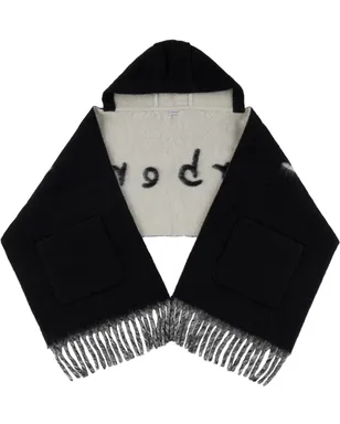 Burberry ロゴ アルパカウール ブレンド フード マフラー - サムネイル1