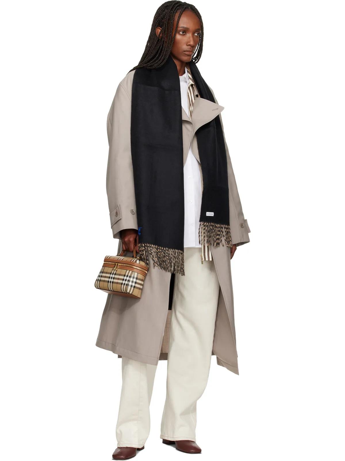 Burberry リバーシブル カシミヤ マフラー - 画像3