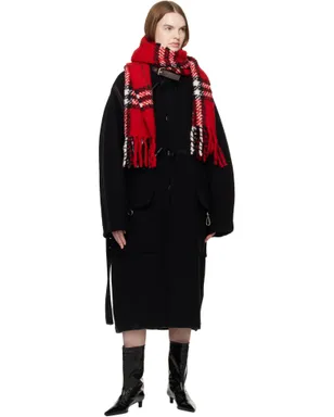 Burberry チェック アルパカウール ブレンド ブークレ マフラー - サムネイル2