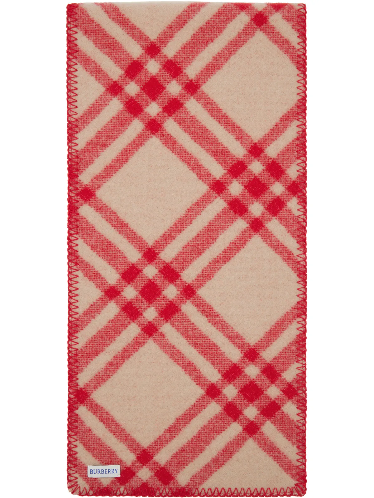 Burberry チェック ウール マフラー - 画像2