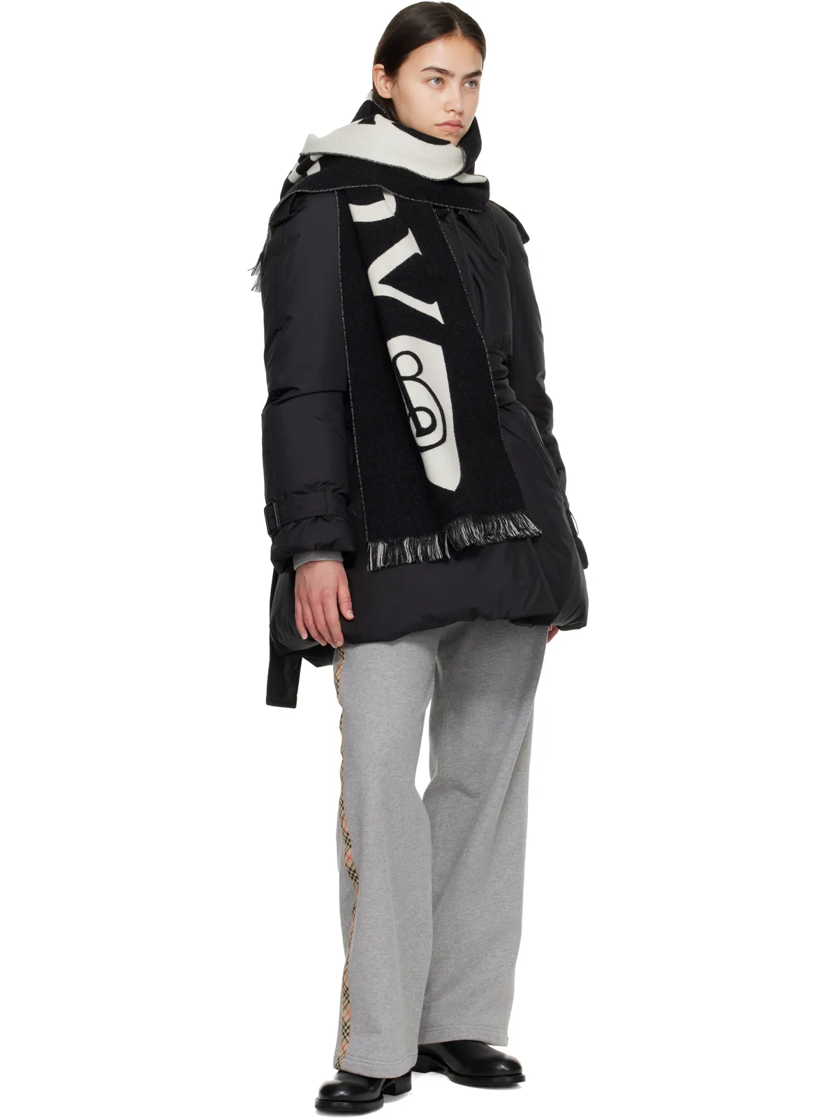 Burberry ロゴ ウール マフラー - 画像3