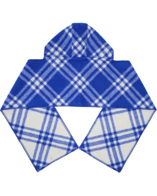 Burberry チェック ウール フード付きマフラー - サムネイル2