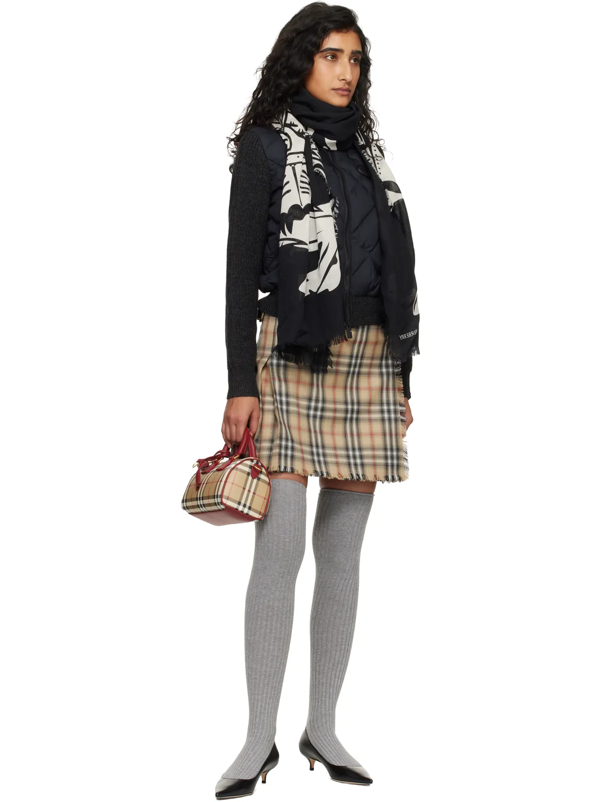 Burberry Wide EKD ウール マフラー - 画像2
