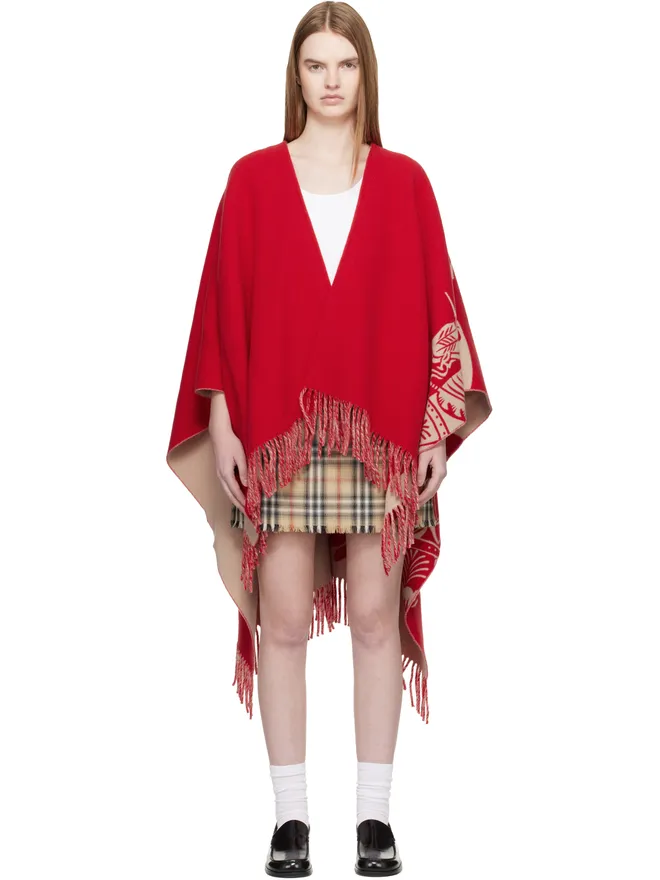 Burberry Burberry EKD ウール カシミヤ ケープの商品画像