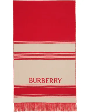 Burberry EKD ボーダー ウール マフラー - サムネイル1