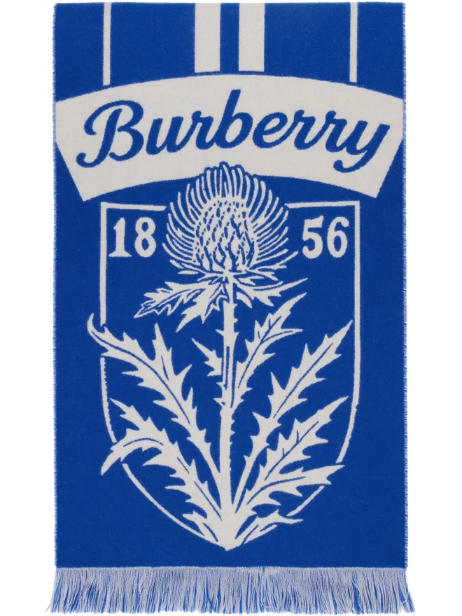 Burberry Burberry Thistle Shield ウール マフラーの商品画像